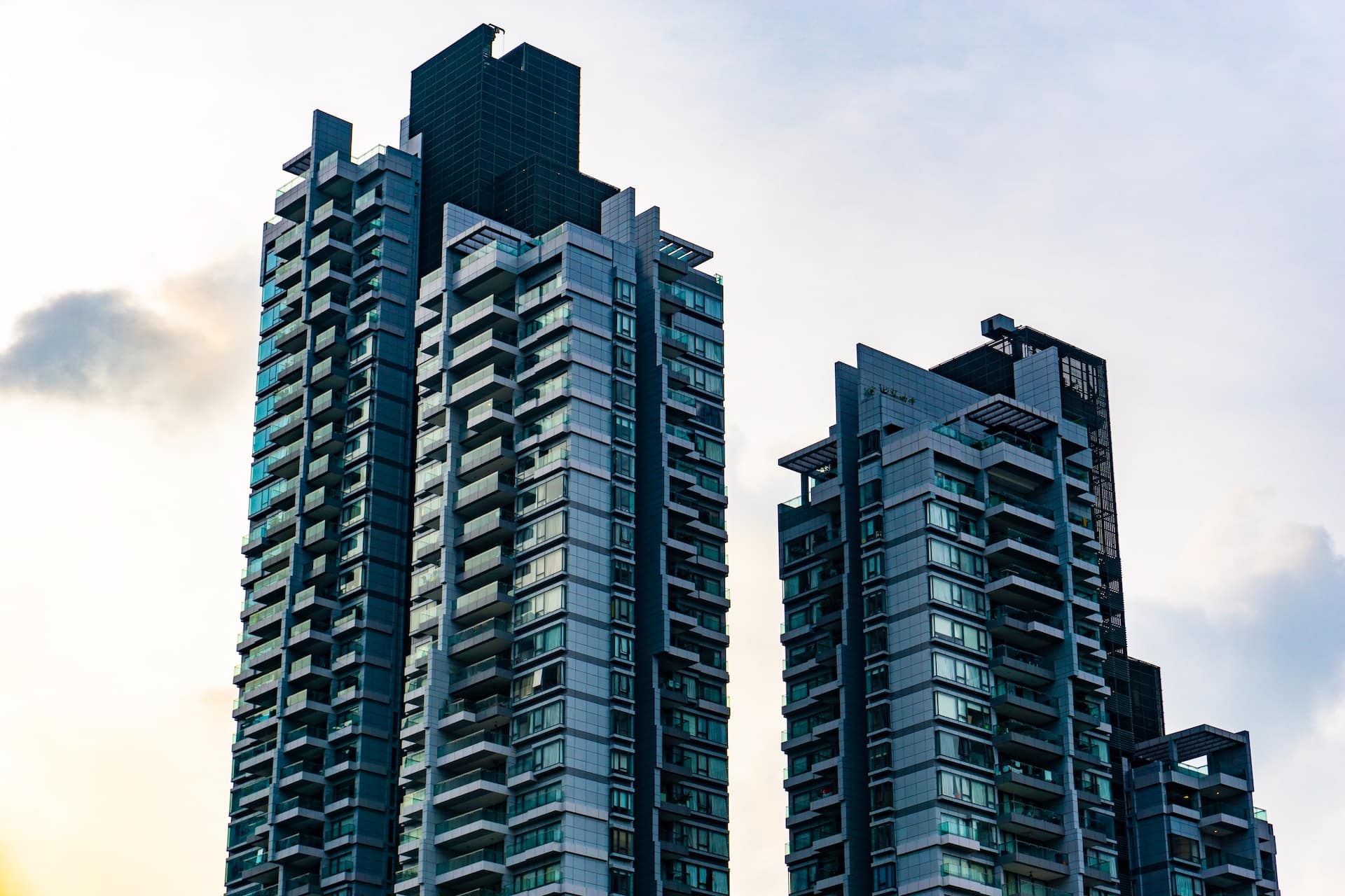 High rise condominium buildings representing a condo purchase requiring a status certificate