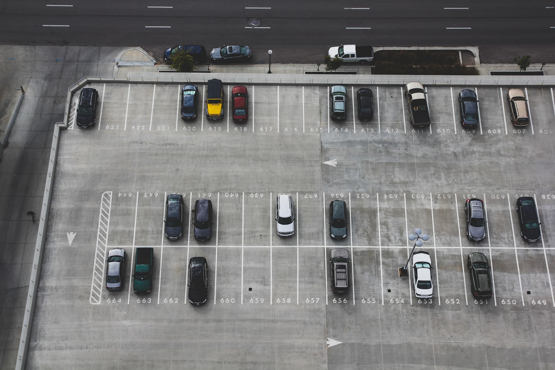 photo of outdoor parking lot to represent dispute over parking lot closure