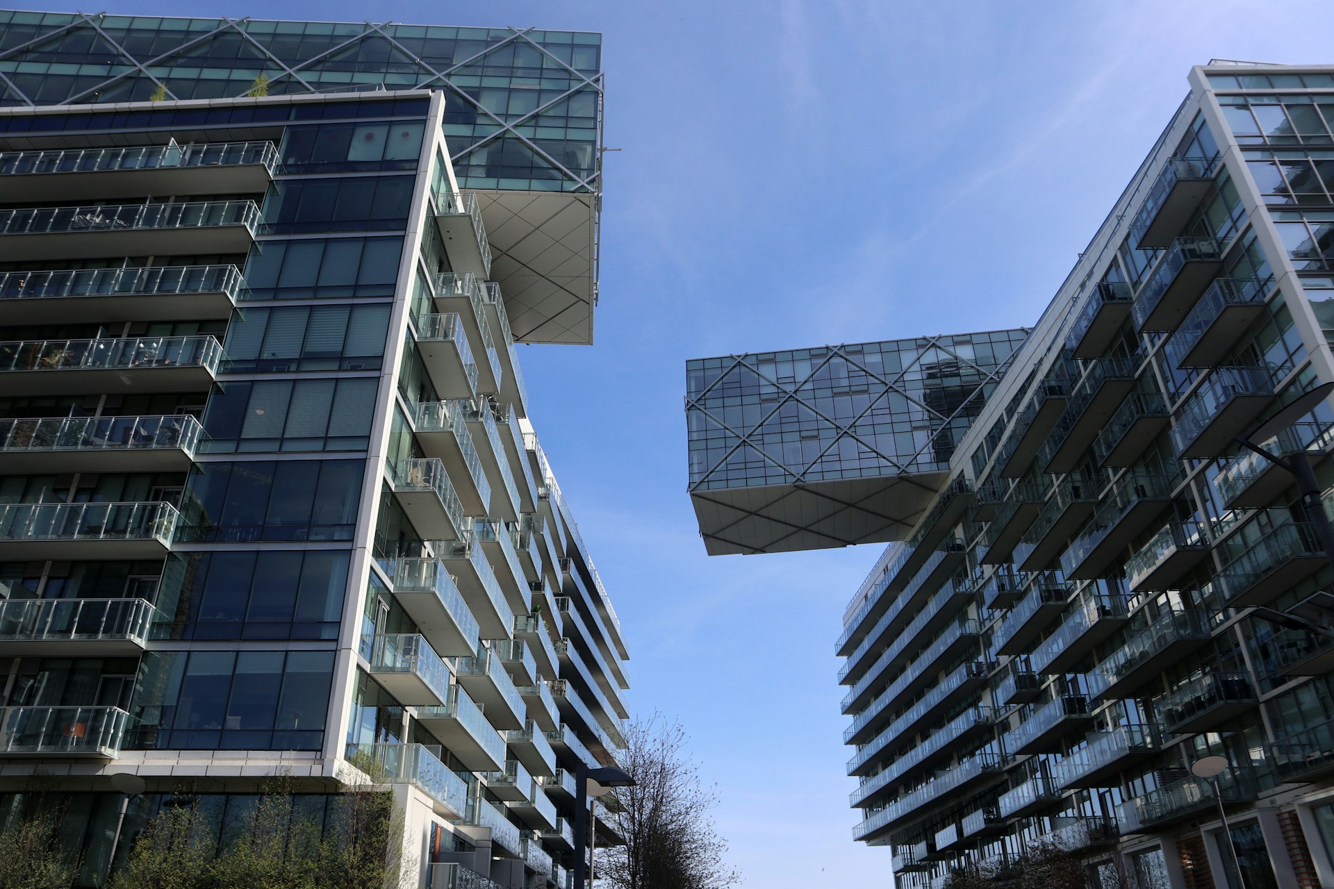 Ground-up view of high-rise condos in Ontario, representing HST implications on short-term rental properties